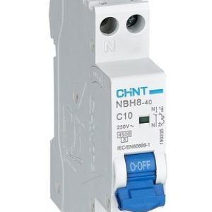 Interruptor automático nbh8 1 polo+neutro 1 modulo 16A c-4,5kA