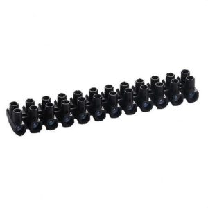 Regleta conexión poliamida 6.6 TS 10 BK negra