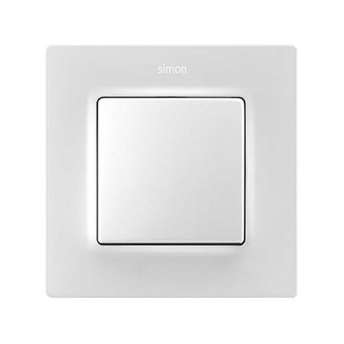 Interruptor SIMON 82 unipolar embornamiento rápido+tecla 10AX blanco mate