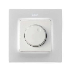 Placa SIMON 82 mecanismo electrónico giratorio blanco mate