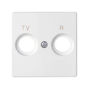 Placa SIMON 82 toma R-TV blanco mate