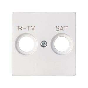 Placa SIMON 82 toma R-TV+SAT blanco mate