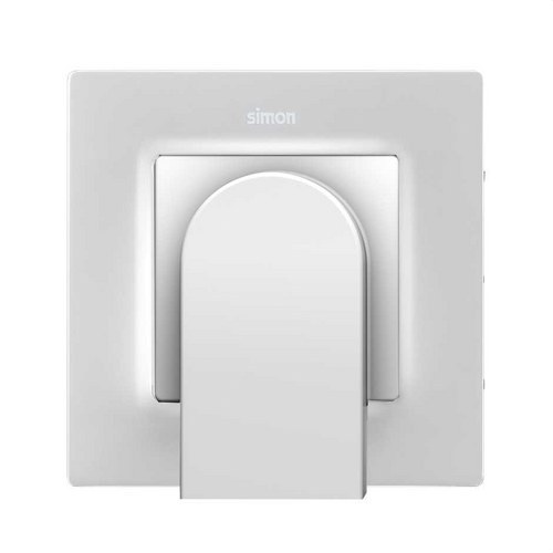 Tapa conector SIMON 82 fibra óptica blanco mate