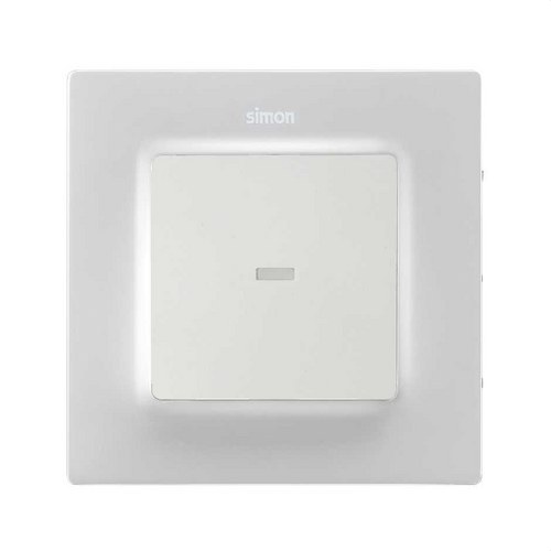 Tecla individual mecanismos SIMON 75 con visor blanco mate
