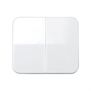 Tecla SIMON 75 doble para interruptores conmutadores blanco nieve