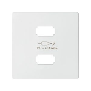 Placa cargador SIMON 82 CONCEPT 2xUSB 5V 2,1A blanco mate