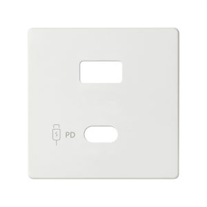 Placa SIMON 82 CONCEPT doble cargador USB C+A QUICKCHARGE blanco mate