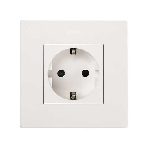 Base de enchufe SIMON 270 schuko con embornamiento por tornillo blanco