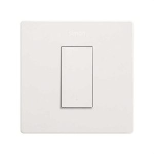 Interruptor pulsante SIMON 270 10AX con módulo estrecho blanco