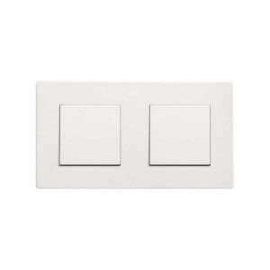 Marco estética icon SIMON 270 con 2 elementos blanco