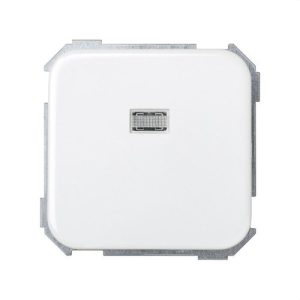 Conmutador de cruce SIMON 31 con indicador luminoso blanco nieve