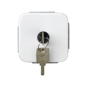 Pulsador SIMON 31 para conmutador con llave blanco nieve