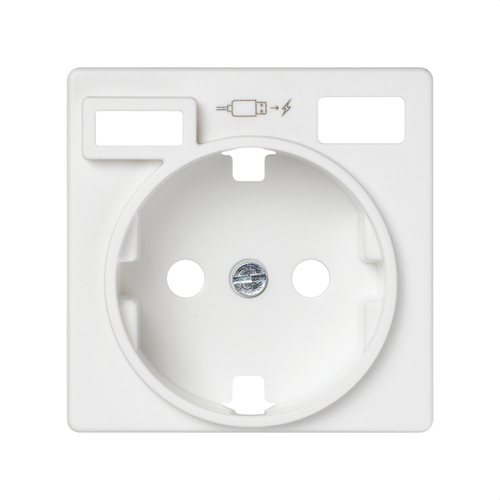 Tapa base enchufe schuko SERIE 82 - EMPOTRAR con 2 USB C + A
