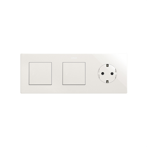Bastidor SERIE SIMON 270 - EMPOTRAR 3 elementos compatible negro