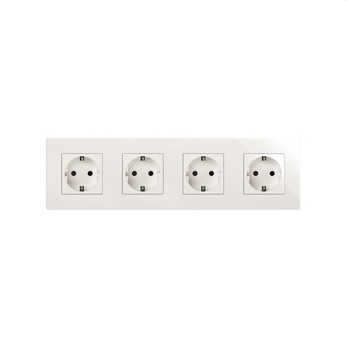 Bastidor SERIE SIMON 270 - EMPOTRAR 4 elementos compatible negro