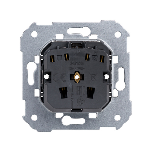 Base enchufe Serie 75 2P con TT lateral