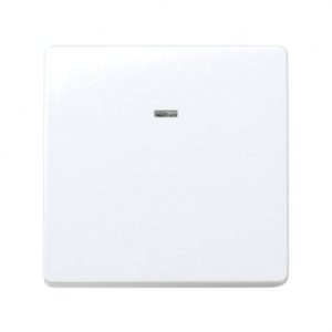 Interruptor SIMON 27 bipolar ancho con piloto 16A blanco nieve