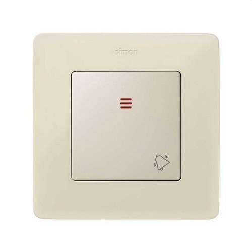 Tecla pulsador campana SIMON 82 con luminoso marfil
