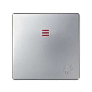 Tecla pulsador campana SIMON 82 con luminoso aluminio