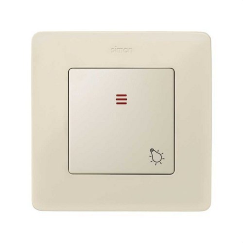 Tecla SIMON 82 para pulsador luz luminoso marfil