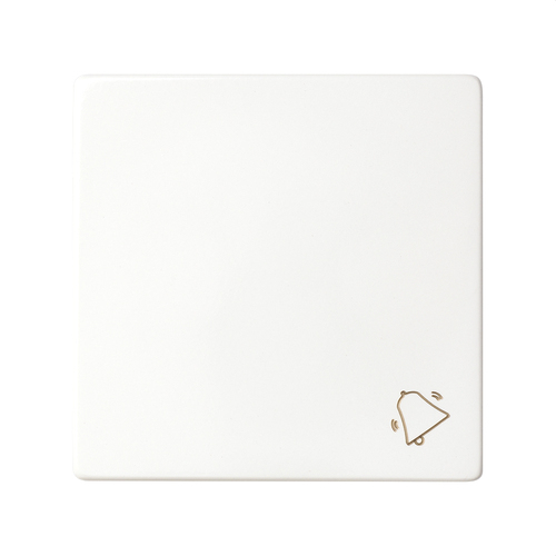 Tecla SIMON 82 para pulsador campana blanco nieve