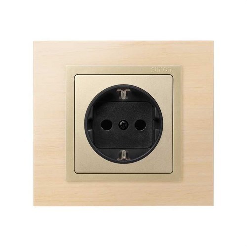 Tapa enchufe SIMON 82 2P+TT lateral+seguridad cava