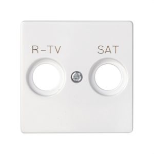 Tapa SIMON 82 toma R-TV+satélite blanco nieve