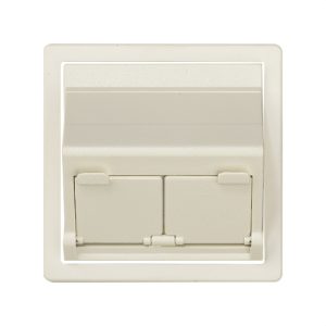 Adaptador universal SIMON 82 con 2 conectores marfil