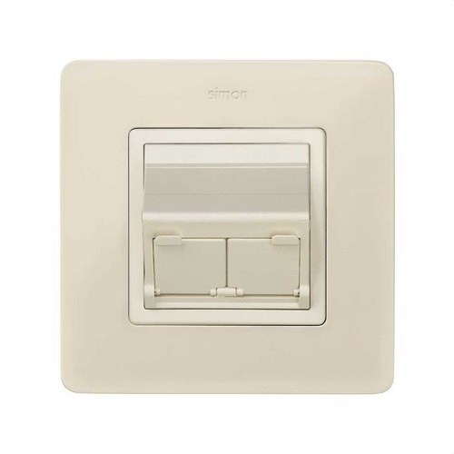 Adaptador universal SIMON 82 con 2 conectores marfil