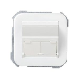 Base adaptadora SIMON 31 para conexiones informáticas blanco nieve