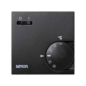 Termostato calefacción refrigerador SIMON 75 con interruptor grafito