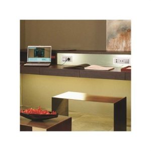 Grupo SIMON 82 de 2 teclas para conmutadores luminoso aluminio mate