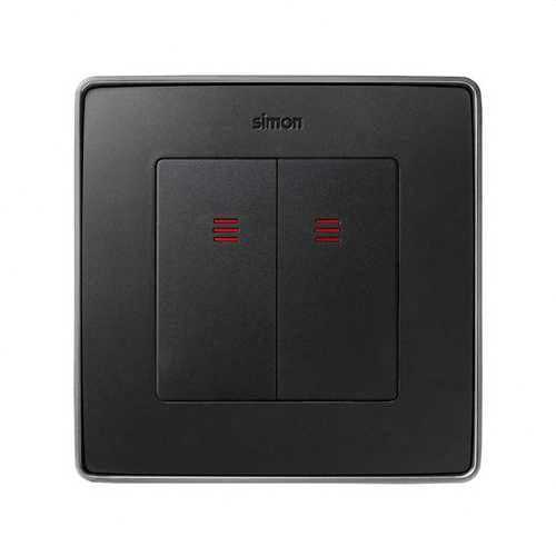 Grupo SIMON 82 de 2 teclas para conmutadores luminoso grafito
