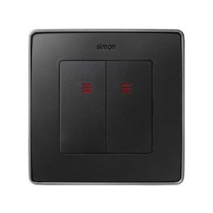 Grupo SIMON 82 de 2 teclas para conmutadores luminoso grafito