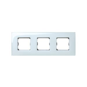 Placa Simon 27 NEOS con 3 módulos anchos y 6 estrechos verde sin garras