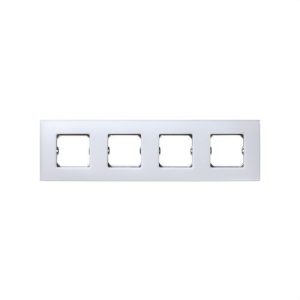 Placa SIMON 27 NEOS con 4 módulos anchos o 8 estrechos blanco mate