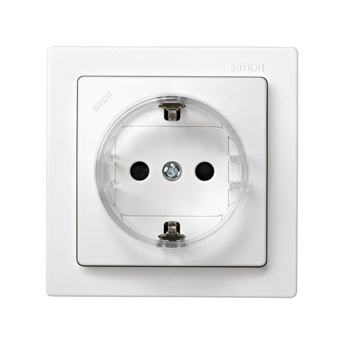 Base enchufe SIMON 73 LOFT bipolar TT lateral blanco