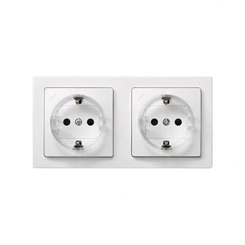 Enchufe precableado SIMON 73 LOFT 2P+TT lateral blanco