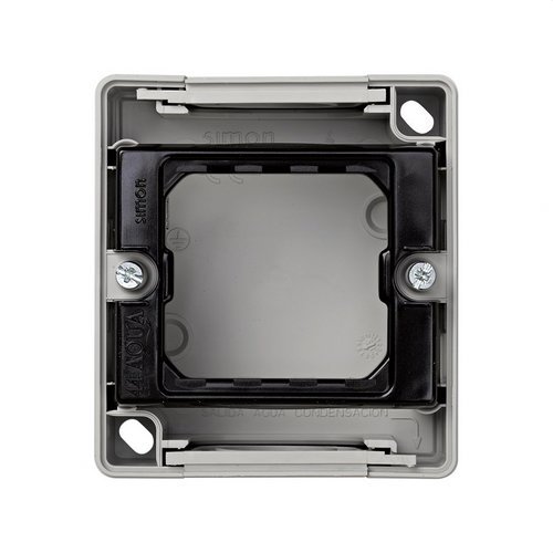 Base de superficie para 1 elemento Simon 44 Aqua plástico gris