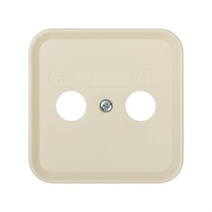Placa SIMON 31 toma R-TV+SAT marfil