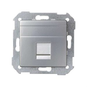 Adaptador Simon 82 con 1 conector RJ-AVAYA aluminio mate