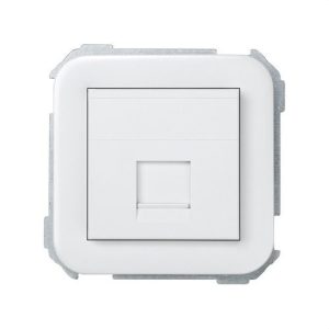 Tapa informática SIMON 31 con 1 conector universal blanco nieve