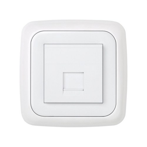 Tapa informática SIMON 31 con 1 conector universal blanco nieve