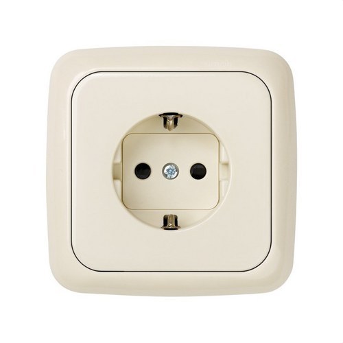 Base enchufe SIMON 31 schuko con seguridad 16A 250V marfil