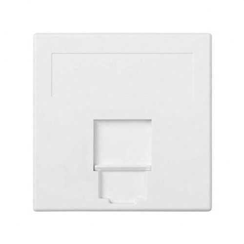Placa V&D plana CG SIMON 500 CIMA con 1 conector AMP/BR/SY/KR/BE blanco