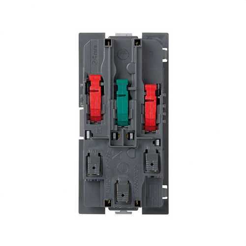 Base enchufe SIMON 500 CIMA doble schuko por corte con LED rojo