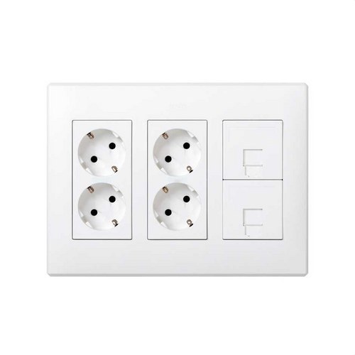 Caja superficie SIMON 500 CIMA con 3 módulos blanco