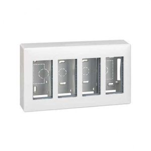 Caja superficie SIMON 500 CIMA con 4 módulos blanco