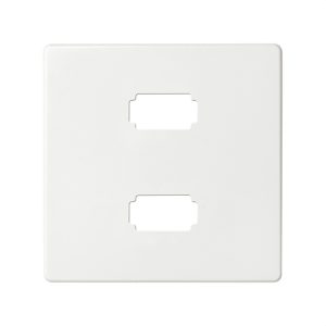 Placa SIMON 82 para conector 2xUSB 2.0 tipo-A blanco