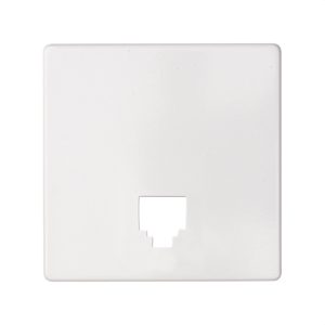 Tapa SIMON DETAIL 82 para toma teléfono blanco
